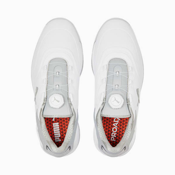 メンズ ゴルフ プロアダプト アルファキャット 2.0 ディスク ラバーソール スパイクレス シューズ, PUMA White-Flat Light Gray-Flat Light Gray