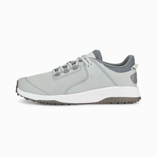 メンズ ゴルフ フュージョン グリップ ラバーソール スパイクレス シューズ, Flat Light Gray-PUMA Silver-QUIET SHADE, extralarge-JPN