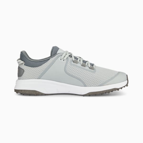 メンズ ゴルフ フュージョン グリップ ラバーソール スパイクレス シューズ, Flat Light Gray-PUMA Silver-QUIET SHADE, extralarge-JPN