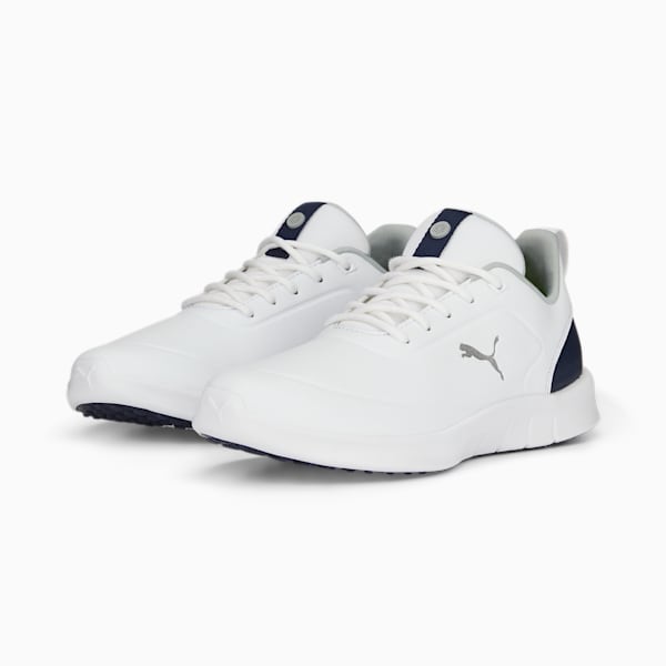 ウィメンズ ゴルフ ラグナフュージョン WP ラバーソール スパイクレス シューズ, PUMA White-PUMA Navy, extralarge-JPN