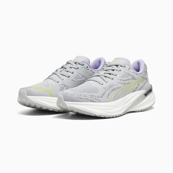 Magnify NITRO™ 2 Women's Running Shoes, Ash Gray-PUMA White-Yellow Burst-Vivid Violet, extralarge-IND