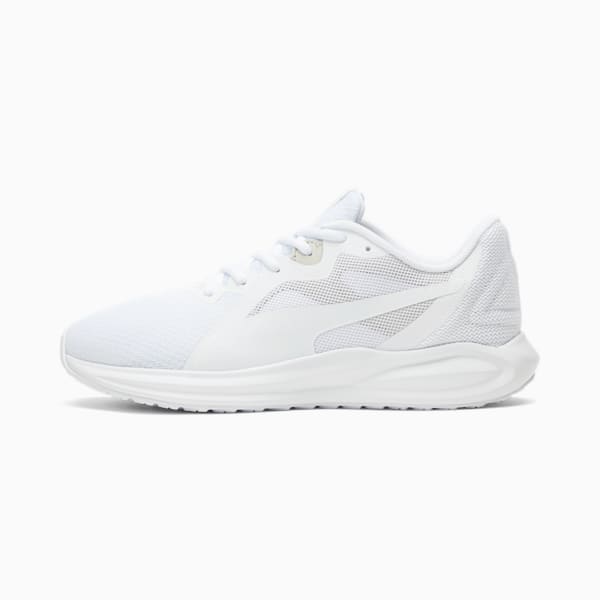 PUMA Tenis Twitch Runner para hombre, Puma White-high Risk Rojo