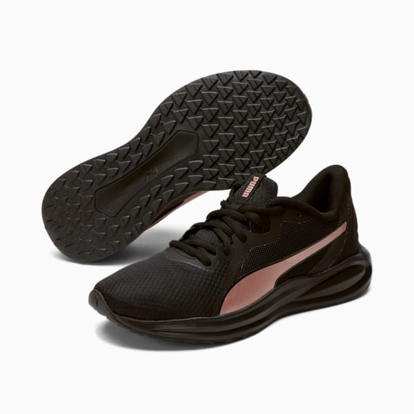 Twitch Runner Women's Running Shoes, Puma Black-Rose Gold, extralarge