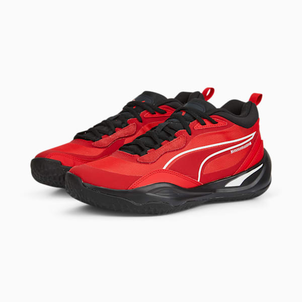 Playmaker Pro Basketball Shoes, High Risk Red-Jet Black