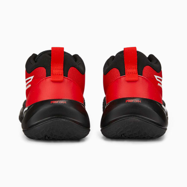 Playmaker Pro Basketball Shoes Youth, High Risk Red-Jet Black