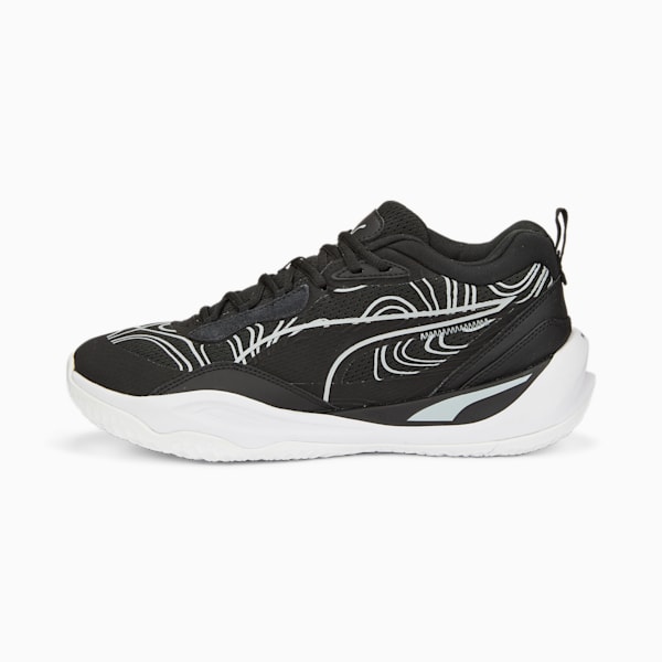 Playmaker Pro Lava Unisex Basketball Shoes, Puma Black-Quarry, extralarge-IND