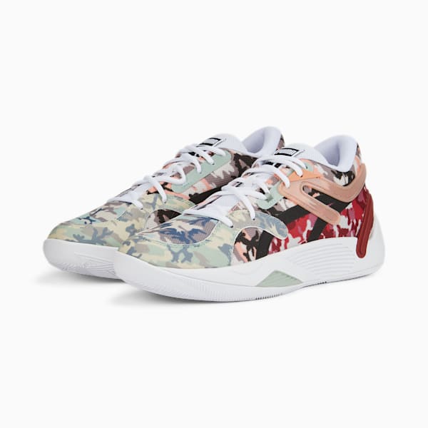 TRC Blaze Court Camo Basketball Shoes, Muted Clay-Jadeite, extralarge-AUS