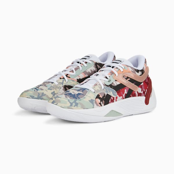 TRC Blaze Court Camo Basketball Shoes, Muted Clay-Jadeite, extralarge-IND