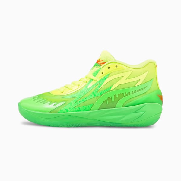 PUMA x NICKELODEON SLIME™ MB.02 Unisex Basketball Shoes, 802 C Fluro Green PES-Lime Squeeze, extralarge-AUS