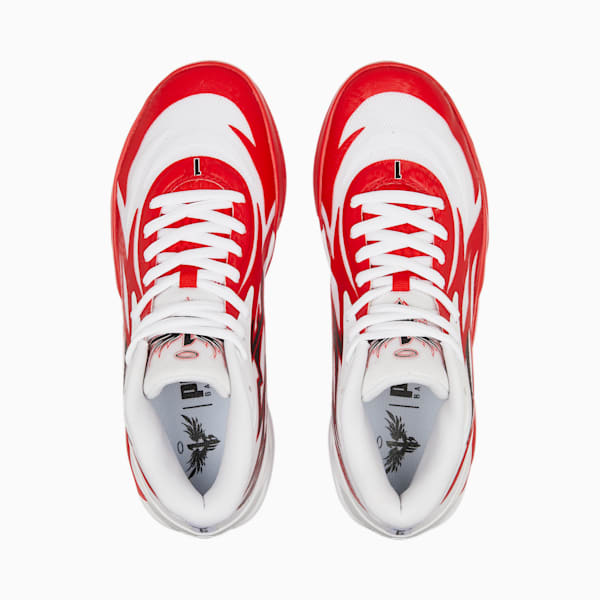 MB.02 Basketball Shoes, Puma White-High Risk Red, extralarge-IND