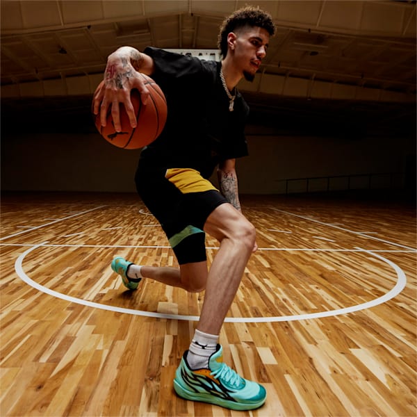 PUMA x LAMELO BALL MB.02 Honeycomb Basketball Shoes, Elektro Aqua, extralarge-IND