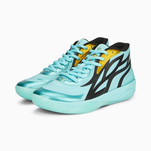PUMA x LAMELO BALL MB.02 Honeycomb Unisex Basketball Shoes, Elektro Aqua, extralarge-AUS