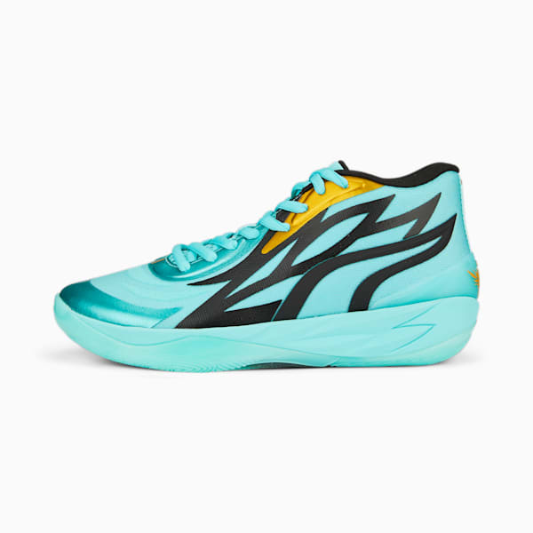PUMA x LAMELO BALL MB.02 Honeycomb Basketball Shoes, Elektro Aqua, extralarge-IND