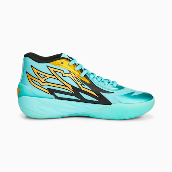 PUMA x LAMELO BALL MB.02 Honeycomb Unisex Basketball Shoes, Elektro Aqua, extralarge-IND
