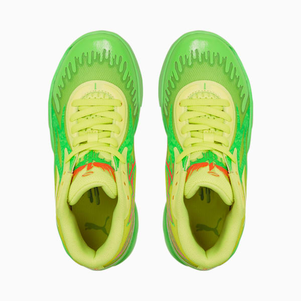 Zapatos de básquetbol PUMA x LAMELO BALL MB.02 Slime para niños grandes, 802 C Fluro Green PES-Lime Squeeze