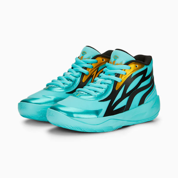 MB.02 Honeycomb Big Kids' Basketball Shoes, Elektro Aqua