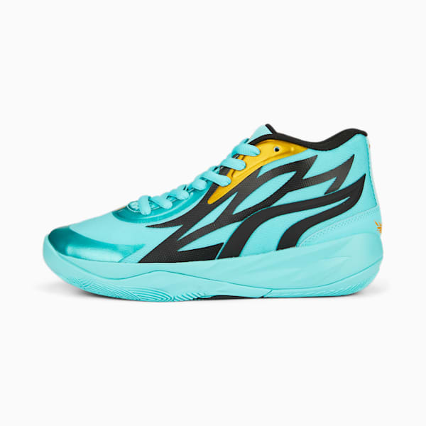 MB.02 Honeycomb Big Kids' Basketball Shoes, Elektro Aqua