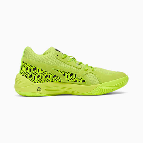 PUMA x MCM TRC Blaze Court Sneakers, Acid Lime-Puma Black, extralarge-GBR