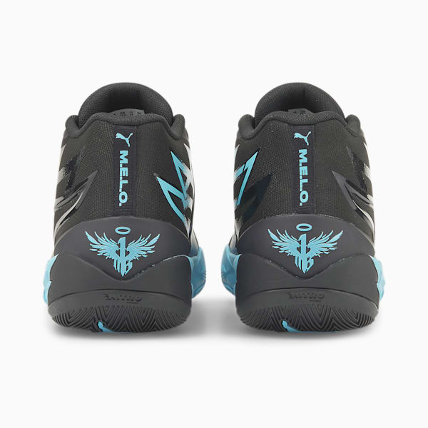 MB.02 Unisex Basketball Shoes, Puma Black-Blue Atoll, extralarge-AUS