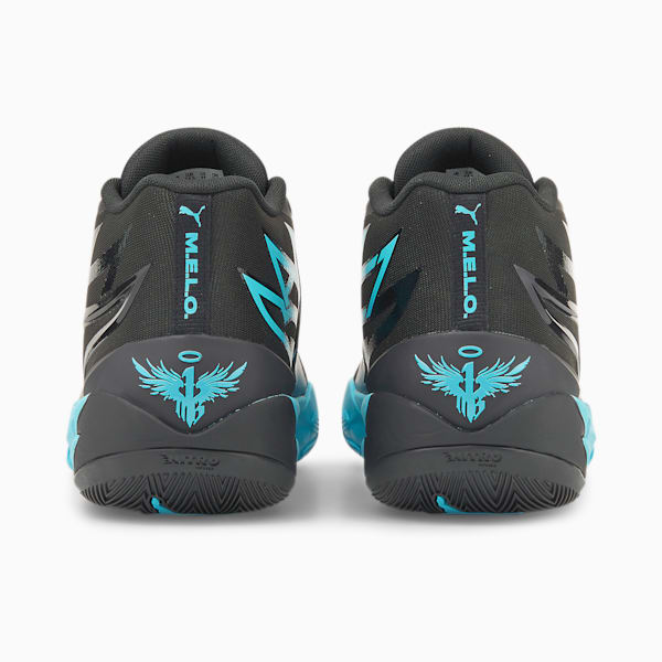 MB.02 Basketball Shoes, Puma Black-Blue Atoll