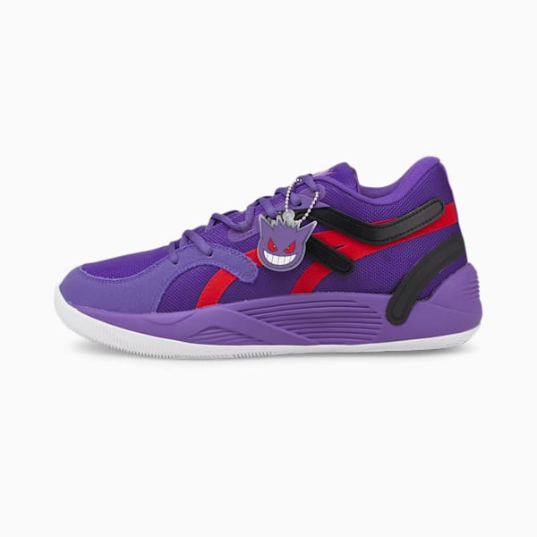 PUMA x POKÉMON TRC Blaze Court Gengar Basketball Shoes, ELECTRIC PURPLE-Fiery Red