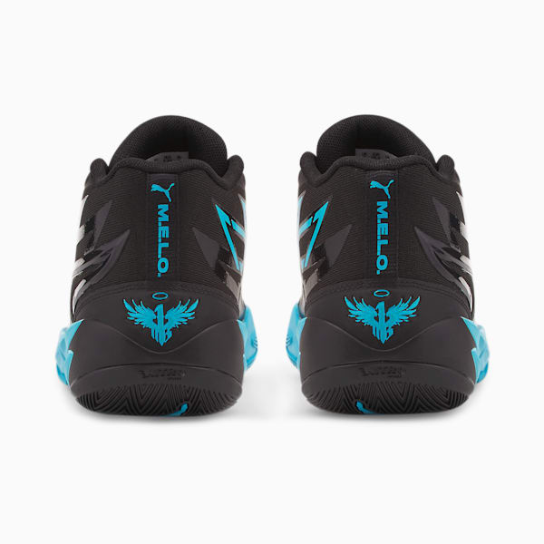 MB.02 Phenom Big Kids' Basketball Shoes, Puma Black-Blue Atoll