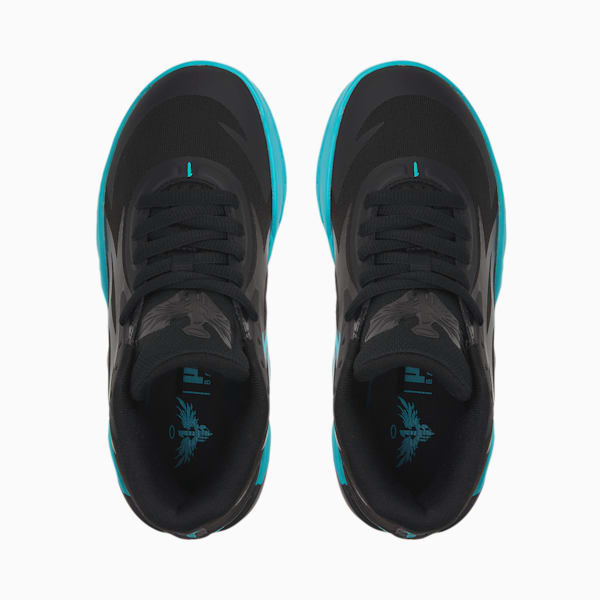 MB.02 Basketball Shoes Youth, Puma Black-Blue Atoll, extralarge-GBR
