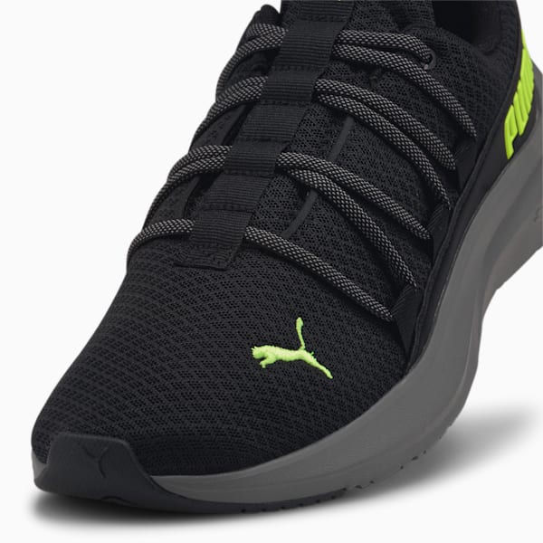 SOFTRIDE One4all Men's Walking Shoes, Puma Black-CASTLEROCK-Lime Squeeze, extralarge-IND