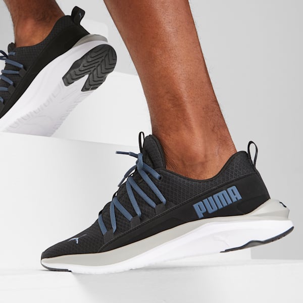 SOFTRIDE One4all Men's Walking Shoes, PUMA Black-Inky Blue-PUMA White-Concrete Gray, extralarge-IND