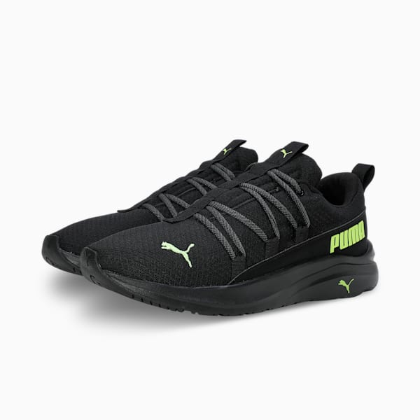 SOFTRIDE One4all Men's Walking Shoes, PUMA Black-Lime Pow-Cool Dark Gray, extralarge-IND