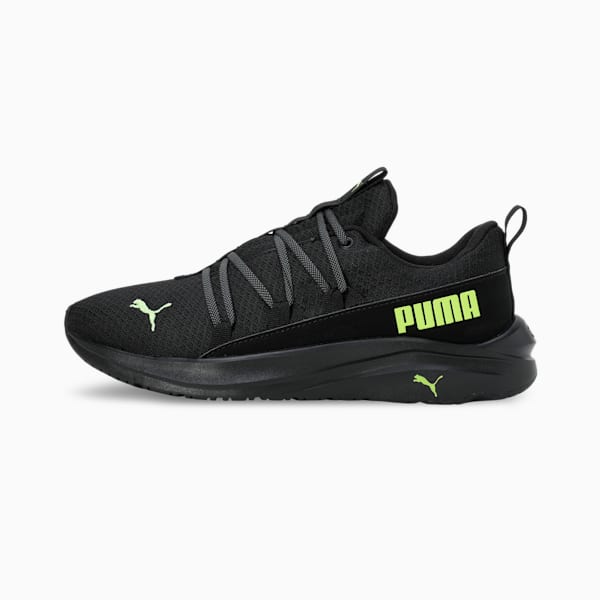 SOFTRIDE One4all Men's Walking Shoes, PUMA Black-Lime Pow-Cool Dark Gray, extralarge-IND
