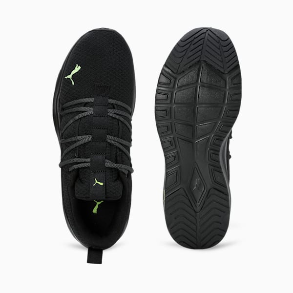 SOFTRIDE One4all Men's Walking Shoes, PUMA Black-Lime Pow-Cool Dark Gray, extralarge-IND