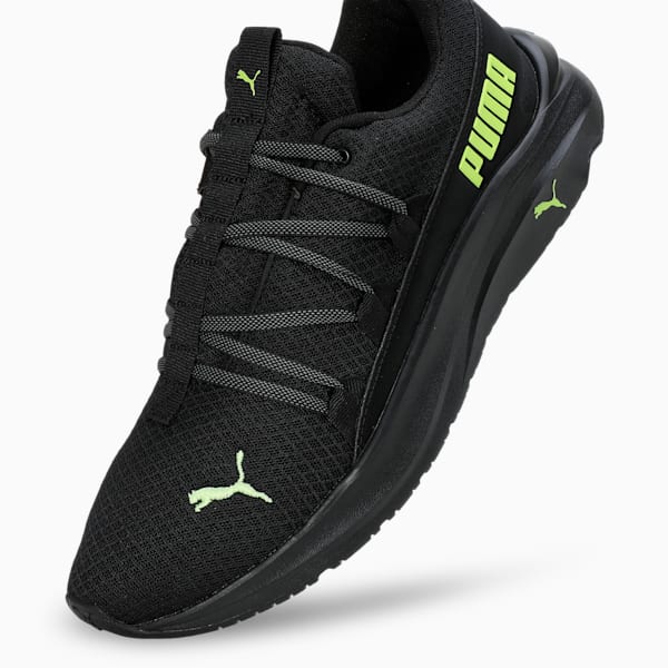 SOFTRIDE One4all Men's Walking Shoes, PUMA Black-Lime Pow-Cool Dark Gray, extralarge-IND