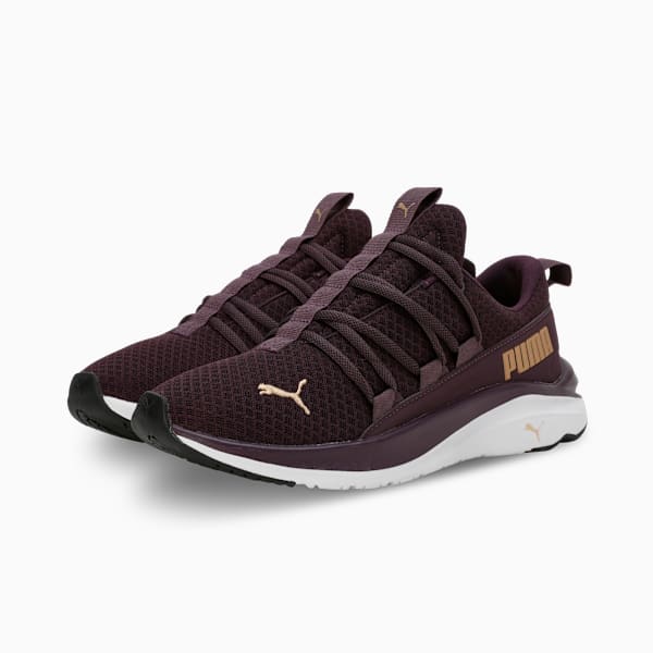 SOFTRIDE One4all Women's Walking Shoes, Midnight Plum-PUMA Gold-PUMA White, extralarge-IND