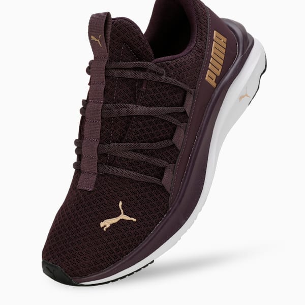 SOFTRIDE One4all Women's Walking Shoes, Midnight Plum-PUMA Gold-PUMA White, extralarge-IND