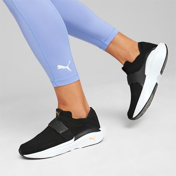 Enlighten Strap Women's Training Shoes, PUMA Black-Clementine, extralarge-IND