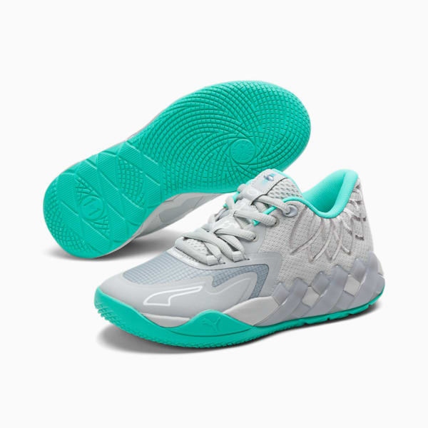 MB.01 Lo UFO Basketball Shoes Big Kids, High Rise-AQUA GREEN, extralarge