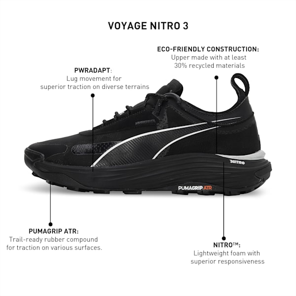 Voyage NITRO™ 3 Men's Running Shoes, PUMA Black-Dark Coal, extralarge-IND