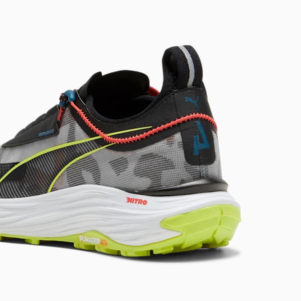 Souliers de course en sentier Voyage NITRO 3 Hommes, PUMA Black-Lime Pow-Active Red, extralarge