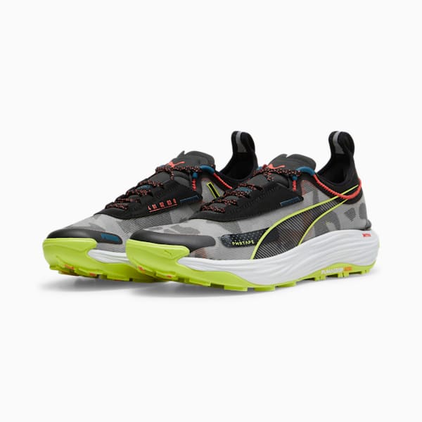 Souliers de course en sentier Voyage NITRO 3 Hommes, PUMA Black-Lime Pow-Active Red, extralarge