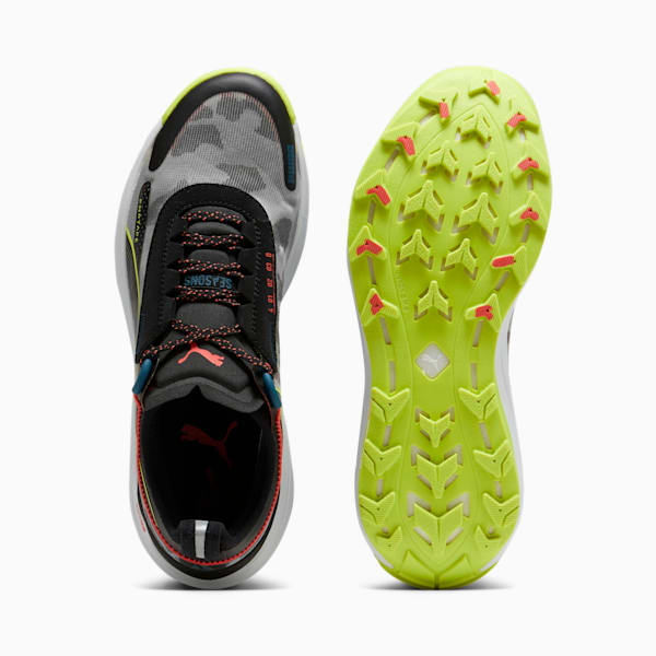 Souliers de course en sentier Voyage NITRO 3 Hommes, PUMA Black-Lime Pow-Active Red, extralarge