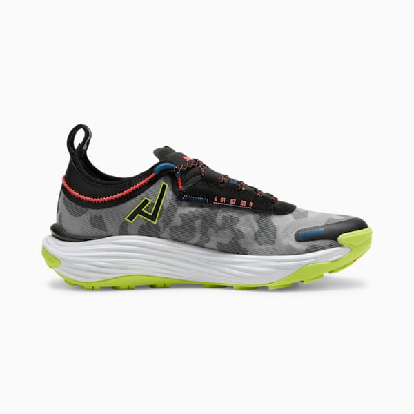 Souliers de course en sentier Voyage NITRO 3 Hommes, PUMA Black-Lime Pow-Active Red, extralarge