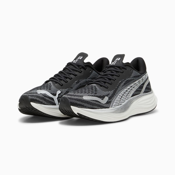 メンズ ヴェロシティ ニトロ 3 ランニングシューズ, PUMA Black-PUMA White-PUMA Silver, extralarge-JPN