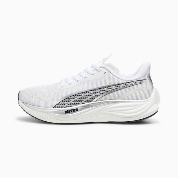 メンズ ヴェロシティ ニトロ 3 ランニングシューズ, PUMA White-PUMA Silver-PUMA Black, extralarge-JPN