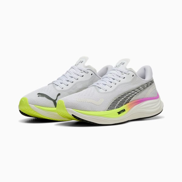 Tenis de running para hombre Velocity NITRO™ 3, PUMA White-Pure Magenta-Yellow Alert, extralarge
