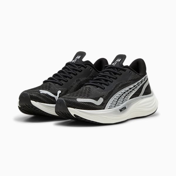 ウィメンズ ヴェロシティ ニトロ 3 ランニングシューズ, PUMA Black-PUMA Silver-PUMA White, extralarge-JPN