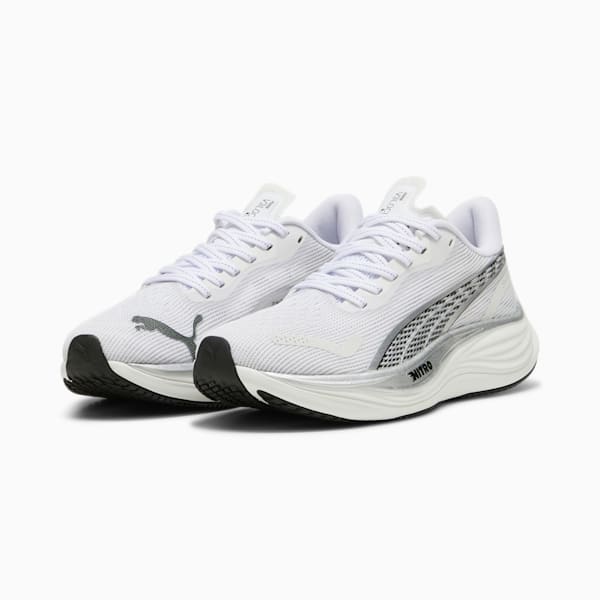 Velocity NITRO™ 3 Women's Running Shoes, PUMA White-PUMA Silver-PUMA Black, extralarge