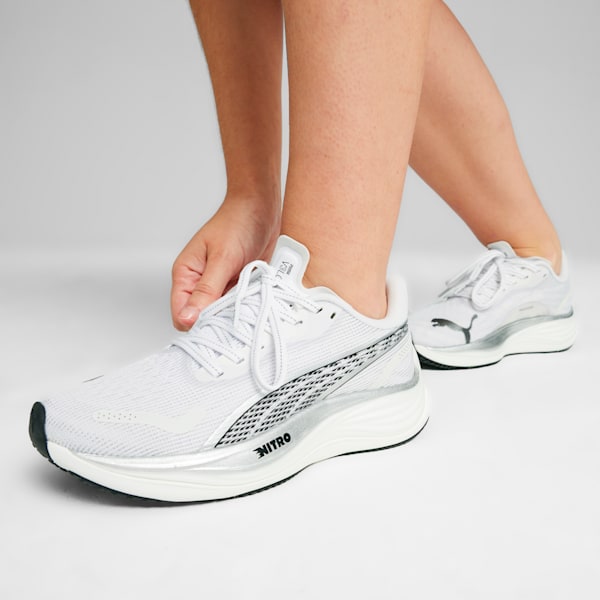 Velocity NITRO™ 3 Women's Running Shoes, PUMA White-PUMA Silver-PUMA Black, extralarge