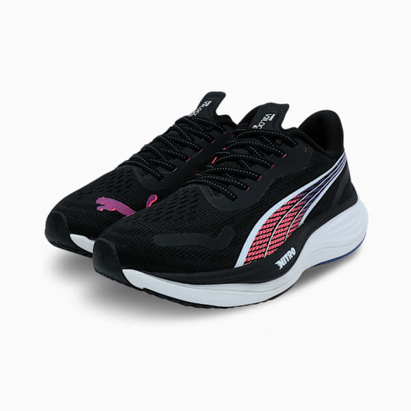 Velocity NITRO™ 3 Women's Running Shoes, PUMA Black-Sunset Glow-Lapis Lazuli, extralarge-IND