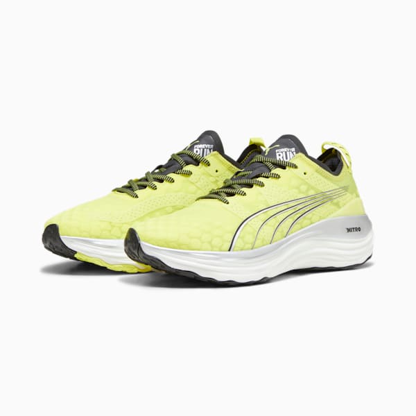 Tenis para correr para hombre ForeverRun NITRO, Yellow Burst-PUMA Black-PUMA Silver, extralarge